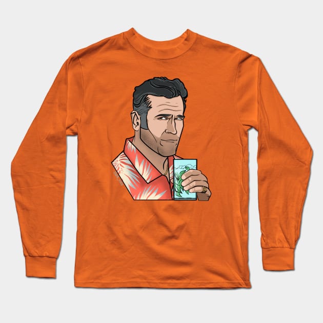 Sam Axe - Burn Notice Long Sleeve T-Shirt by Dark_Inks